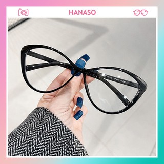 Gọng kính cận nữ nam cao cấp mắt mèo phong cách Hàn Quốc kính giả cận chống tia UV thời trang cháy phố giá rẻ HANASO 139