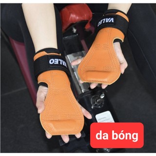-1 Đôi găng tay chính hãng VALEO Găng Tay Da Bò Tập Gym - Lifting Grips ( Lót Tay & Kéo Lưng )