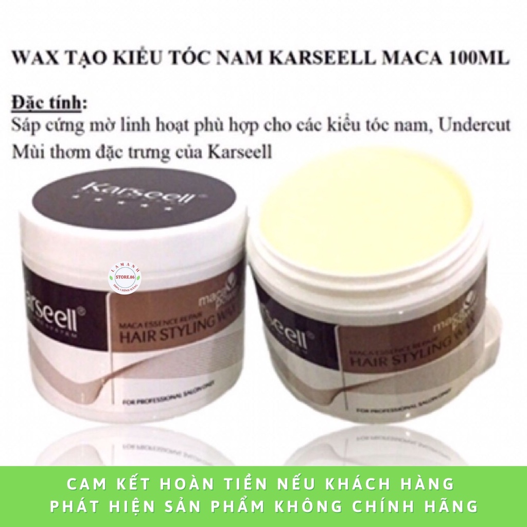 Combo Gôm Xịt Tóc 380ml + Sáp Vuốt Tóc Karseell 100ml | Tạo Kiểu Tóc Nam, Hỗ Trợ Giữ Nếp Lâu.