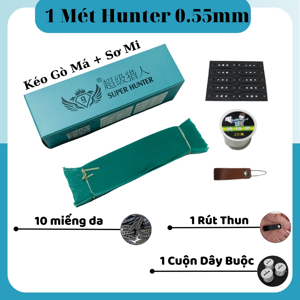 [Cắt Sẵn] 1 Mét Dây Super Hunter 0.55mm Xanh (Cắt Sẵn Theo Yêu Cầu NCS ...