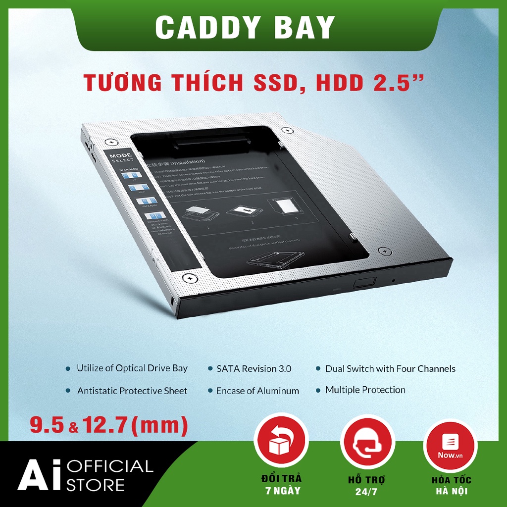 Khay đựng ổ cứng Caddy bay HDD,SSD - Kích thước 2.5