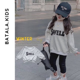 Áo nỉ bông cho bé trai bé gái, áo hoodie dài tay phong cách Hàn quốc in chữ SWEEL cho bé từ 10-24kg