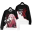 Darling In The Franxx Anime Áo Khoác Có Mũ Trùm Đầu Dài Tay Áo Khoác Unisex Thời Trang Áo Khoác Ngoài Plus Kích Thước