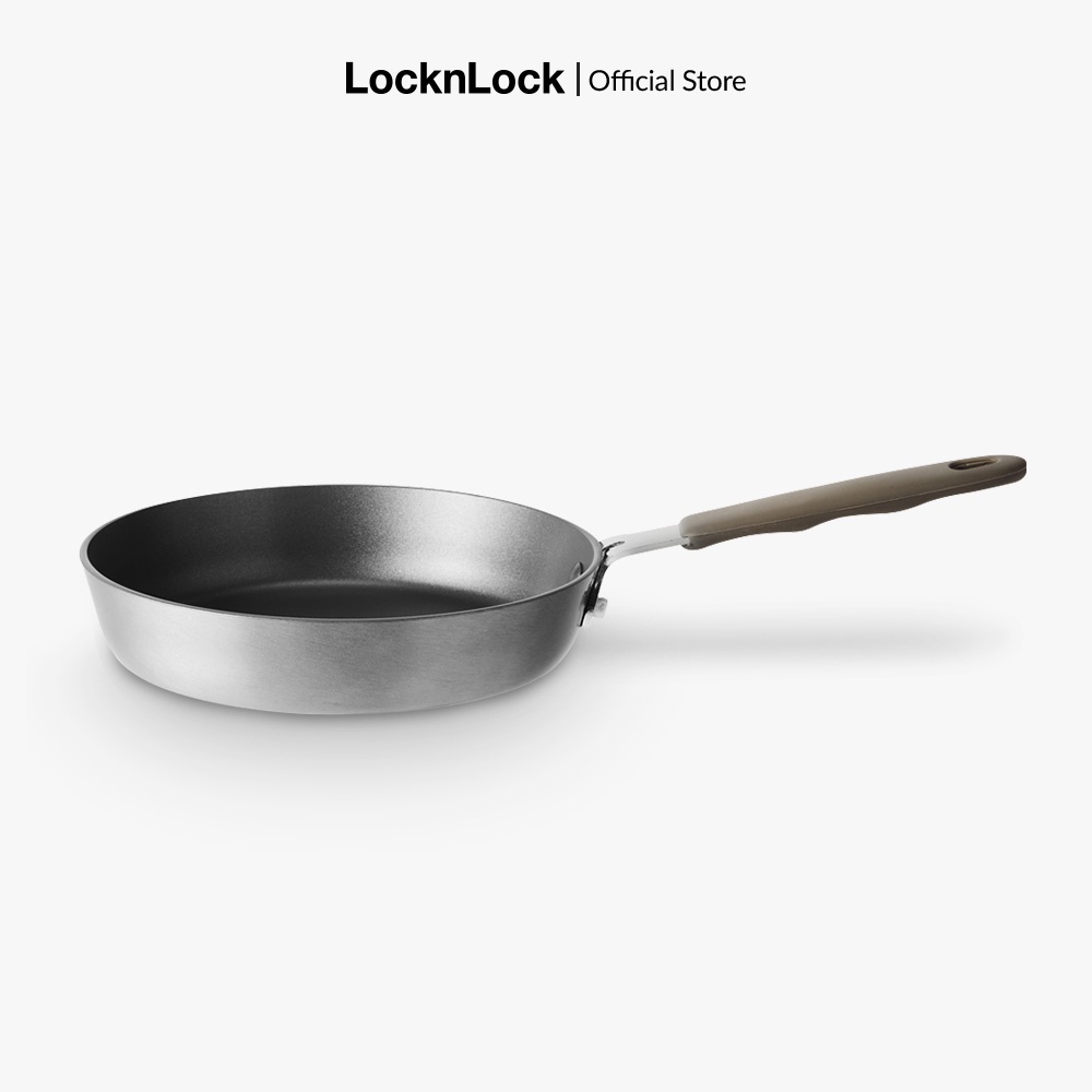 [Mã LIFEMC07CBAU giảm 50k đơn 350k] Chảo chiên Lock&Lock Handycook có tay cầm 16 Cm - Màu xám LHD1163