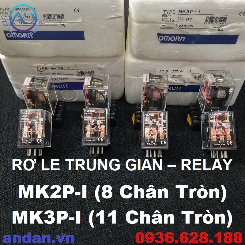 Rơ Le Trung Gian 10a Mk2p I 8 Chân Tròn Mk3p I 11 Chân Tròn