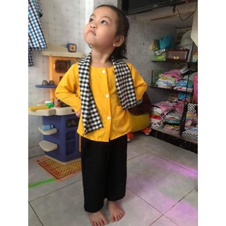 [8-20kg] Bộ bà ba cho bé trai bé gái kèm khăn