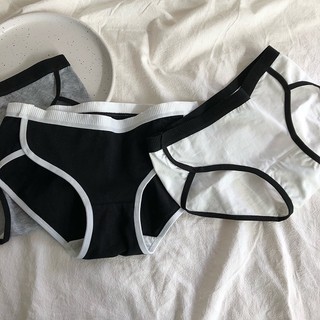 [Hàng Mới Về] Quần Lót Cotton Không Đường May Kháng Khuẩn Phối Màu Tương Phản Chất Lượng Cao Thoải Mái Cho Nữ