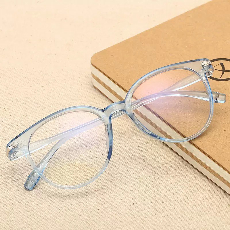 Unisex Bức Xạ Kính Máy Tính Khung Kính Chống Mệt Mỏi Phim Xanh Bảo Vệ Tia Uv Gương Phẳng Vòng Mắt Trong Suốt Màu Xám