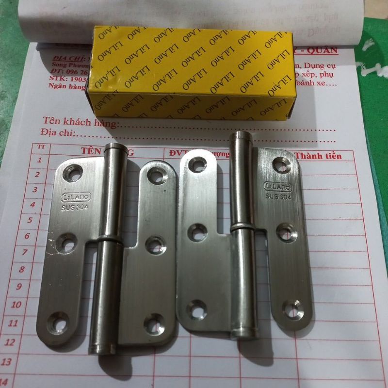 Bản lề inox 304 cửa số 5 (BỘ 2 lá) | Shopee Việt Nam