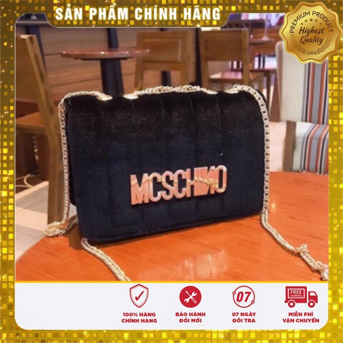 Túi xách nữ đeo chéo đẹp giá thành rẻ moschino nhung trang điểm thời thượng xinh xắn DIOMI