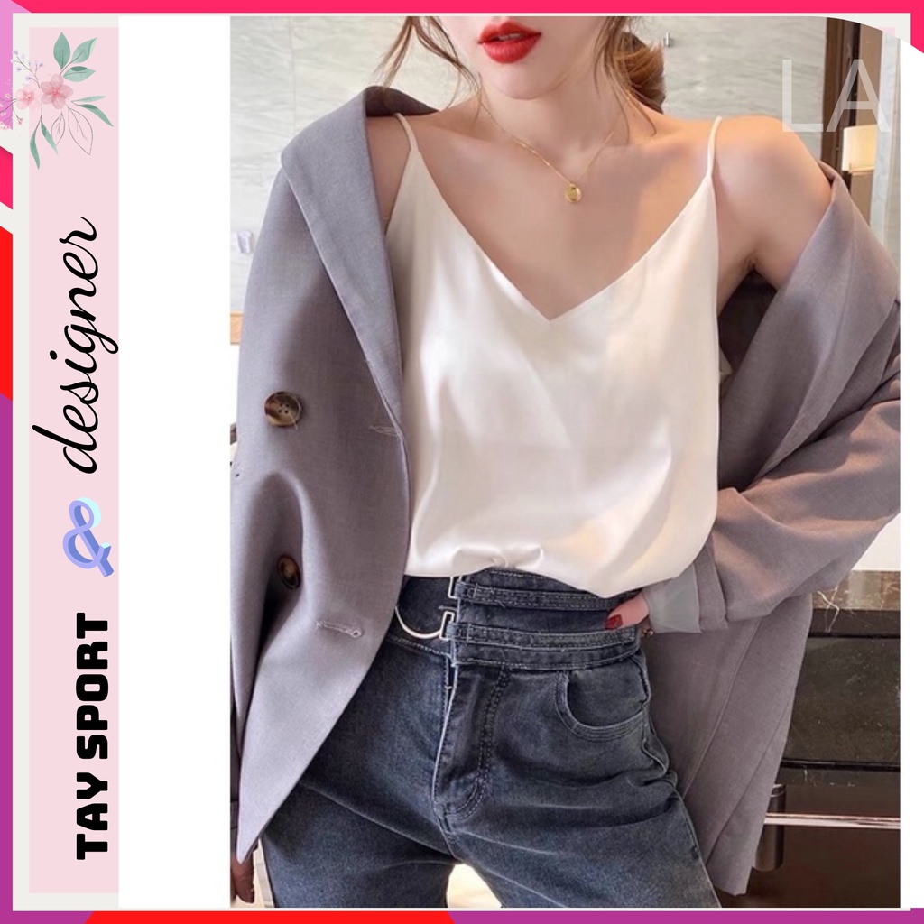 Áo 2 dây phối đồ cực đỉnh. Chất lụa cao cấp