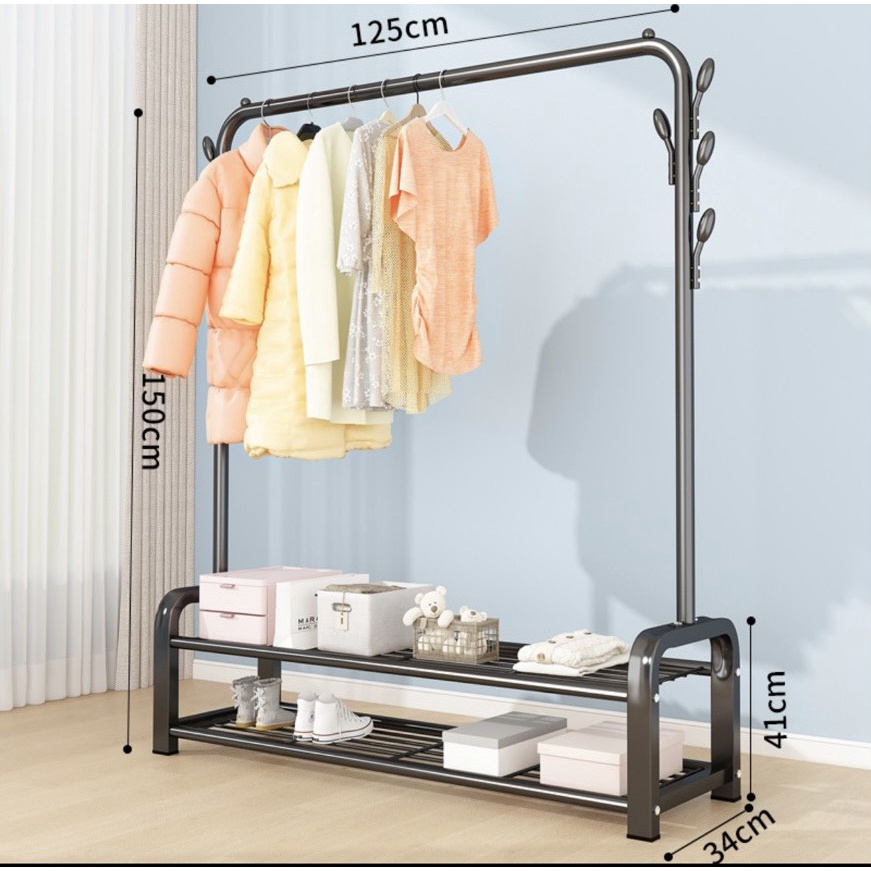 [Sale lớn] Kệ Treo Quần Áo Sắt Thép Sơn Tĩnh Điện Mẫu Mới - Giàn Phơi Quần Áo
