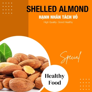 Hạnh nhân Úc tách vỏ rang chín 500g, hạnh nhân lõi sấy nguyên vị dùng làm bánh, nấu sữa tốt cho mẹ bầu hộp