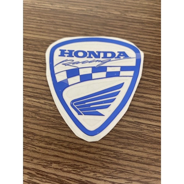 Tem Logo cánh chim Honda Racing nhôm màu xanh dương tráng trí xe ...
