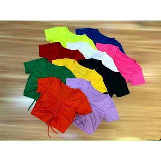 Áo rút dây đơn giản dễ mặc dễ kết hợp, chất thun lạnh co giãn thoải mái khi tập yoga , erobic, gym,
