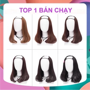 TÓC GIẢ KẸP CHỮ U ÔM SÁT ĐẦU SIÊU TỰ NHIÊN CỤP NGẮN 35-40CM