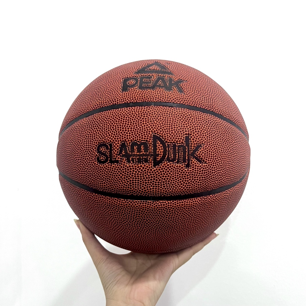 Ảnh Bóng rổ da pu size 7 PEAK Q1231990 - Quả bóng rổ da outdoor, banh bóng rổ tặng kèm bộ phụ kiện 2