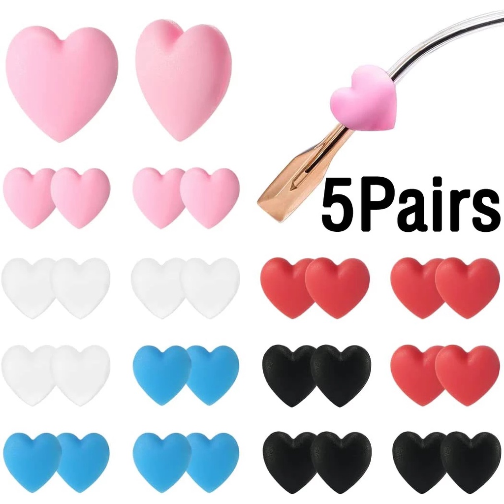 Set 5 Cặp Kẹp Giữ Mắt Kính Chống Trượt Bằng Silicone