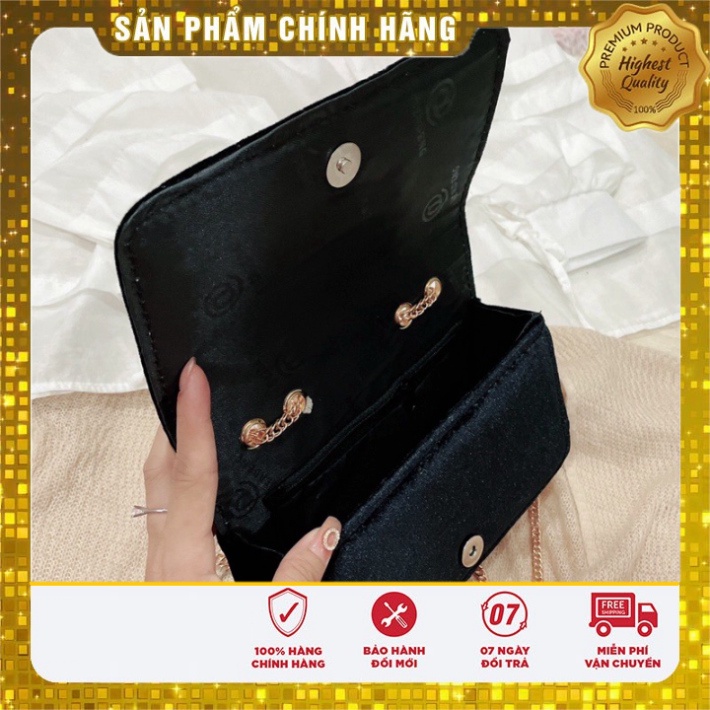 Túi xách nữ đeo chéo đẹp giá thành rẻ moschino nhung trang điểm thời thượng xinh xắn DIOMI