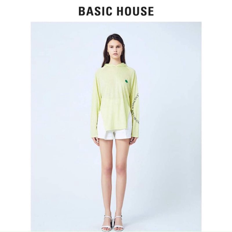 Áo hoodie linen Basic H0USE xuất Hàn
