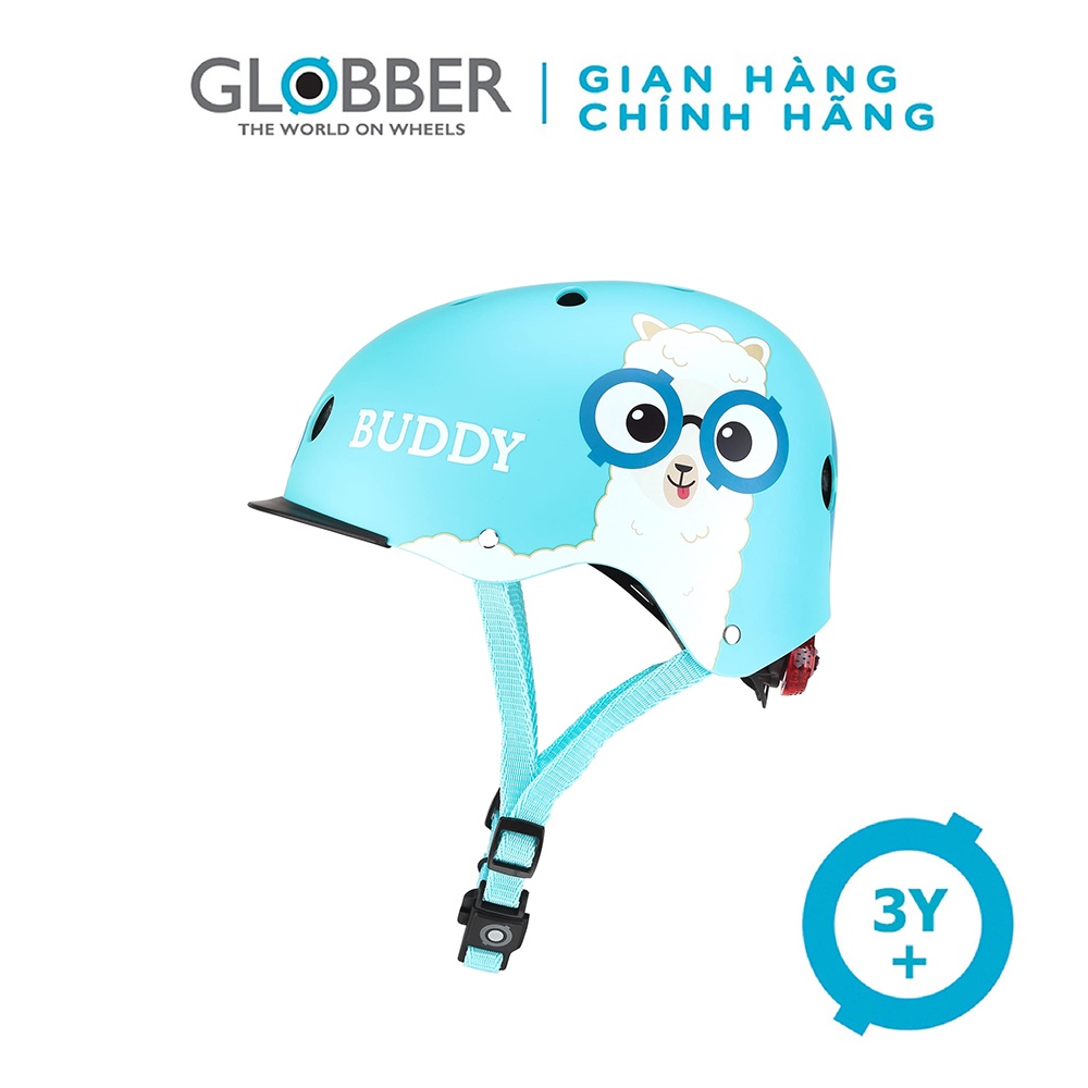Ảnh Mũ Bảo Hộ Chơi Xe Trượt Có Thể Điều Chỉnh Kích Cỡ Và Đèn Phát Sáng Globber Elite XS/S Cho Bé Từ 3 Đến 6 Tuổi - Buddy 1