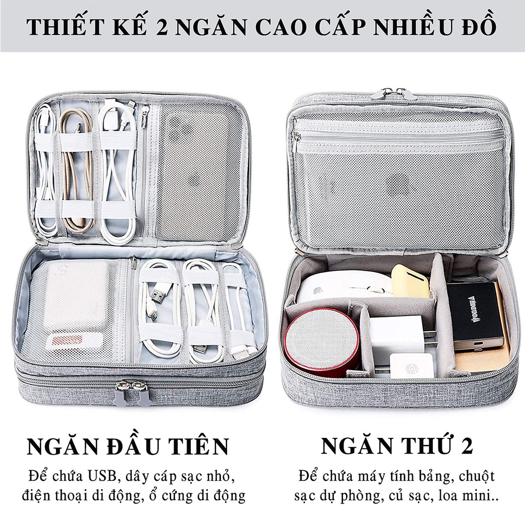 Túi Đựng Phụ Kiện Điện Thoại Dododios Chính Hãng: Chống Nước, Chống Sốc, Nhiều Ngăn - Chỉ 49K