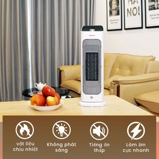 Quạt sưởi gốm để bàn FUJIHOME FH1000 Nhỏ gọn - Làm ấm nhanh - 2 chế độ sưởi - Tiết kiệm điện