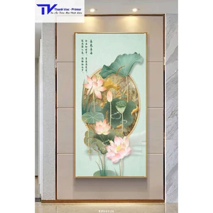 Tranh Treo Tường Bông Hoa Tối Giản 2 , Tranh áng GươnTrg D40x60cm D50x75cm D60x90cm D70x120m