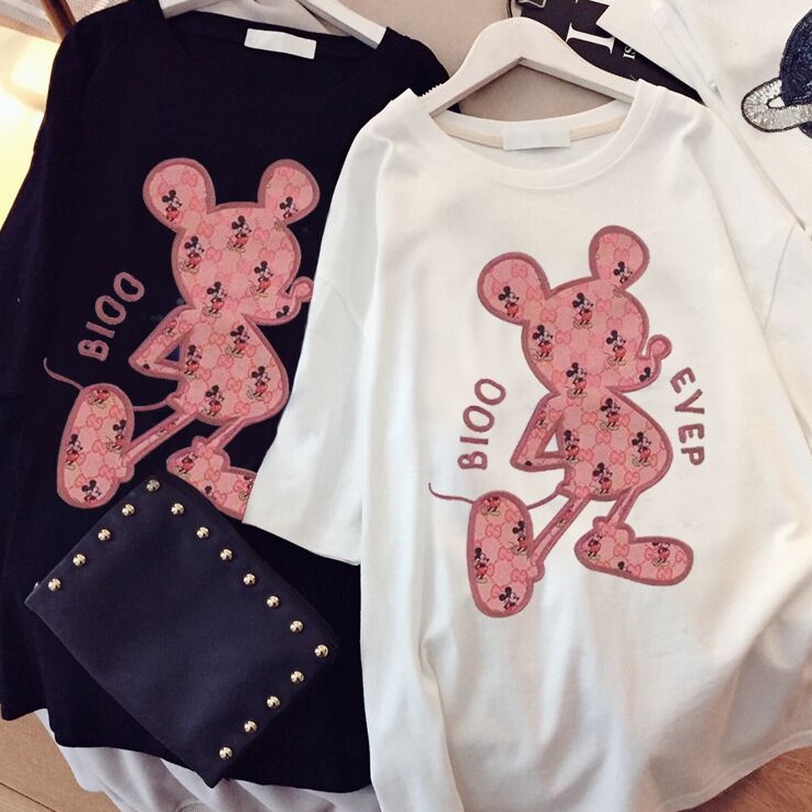 Áo Thun Nữ HappyFamily –  Mẫu Form Rộng Gracphic Mickey BIOO EYEP Chất vải cotton 100 cao cấp