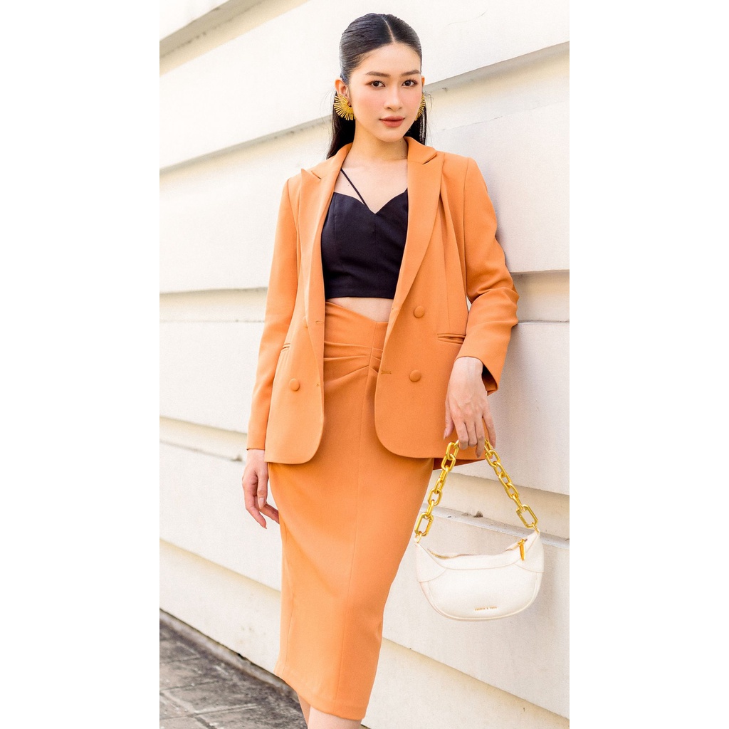 Chân váy bút chì midi dáng dài, váy công sở Vella Fashion VV22091
