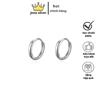 bông tai nữ trơn , nhẹ nhàng xinh đẹp , mix đồ cực hợp , bạc  - jena sliver