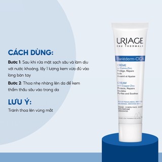 Kem làm dịu, làm lành và phục hồi da tổn thương URIAGE BARIÉDERM CICA-CRÈME 15ML/40ml