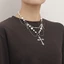 KIN Gothic Chữ Thập Mân Côi Vòng Cổ Vintage Quyến Rũ Mặt Dây Chuyền Vòng Cổ Punk Choker Trang Sức