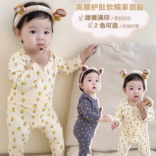 Bộ đồ ngủ Cotton cao cấp cho trẻ em 0-5 tuổi Đồ ngủ giữ ấm hoạt hình