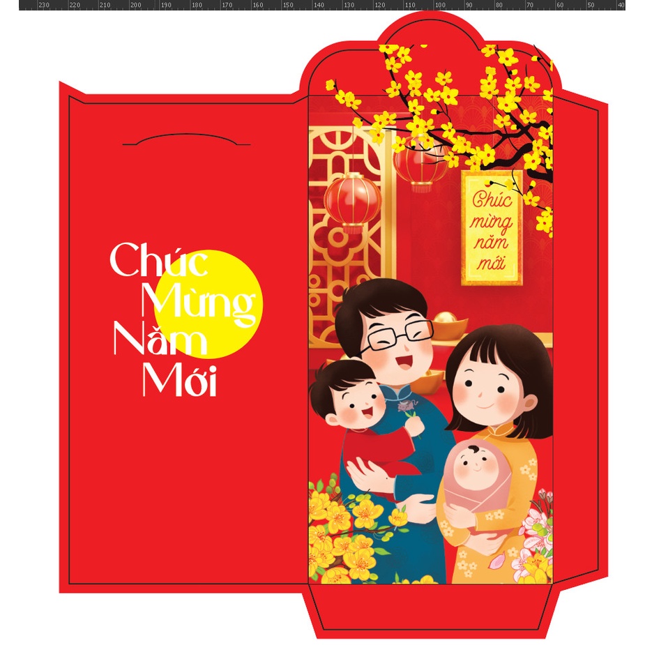 Sỉ 100 lì xì Tết truyền thống nhiều chủ đề giấy cán bóng loại đẹp, đa dạng mẫu - Kem Shop