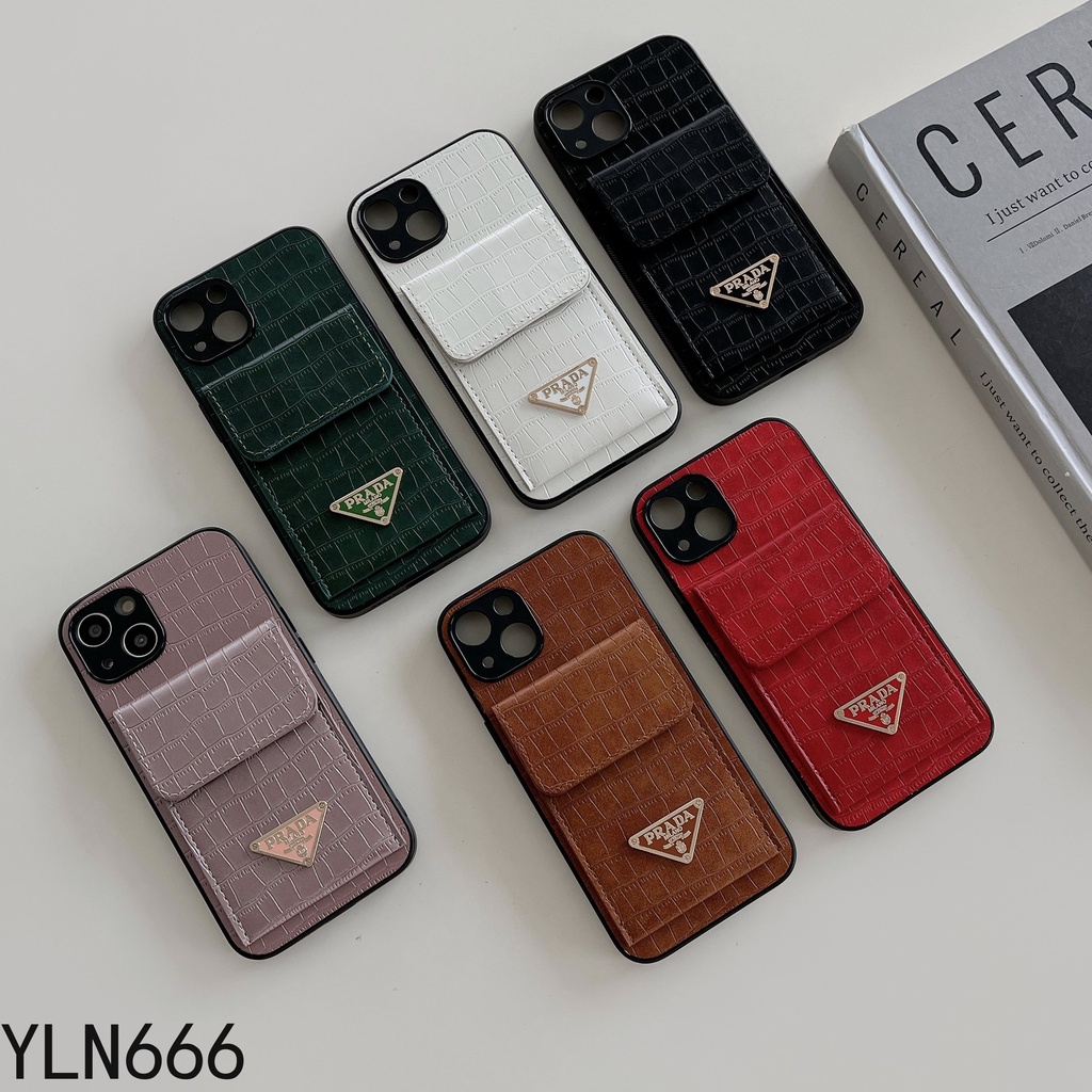 Dành Cho iPhone 11 11Pro Max 12 12Pro Max 13 13Pro Max 13mini 12mini Sang Trọng Với Gói Thẻ Da Full Cover Vỏ Điện Thoại Cổ Điển Thiết Kế Độc Đáo Bảo Vệ Vỏ Điện Thoại