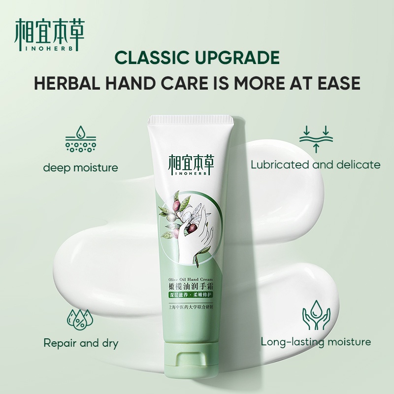 Ảnh Kem Dưỡng Da Tay Chiết Xuất Dầu Ô Liu INOHERB 150g Nuôi Dưỡng Sâu Cho Da Mềm 1