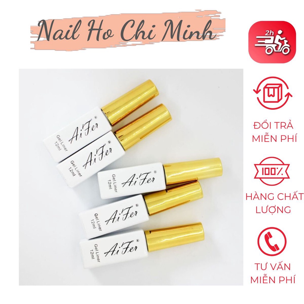 Cọ nét Aifer chính hãng - Cọ nét gel vẽ móng chuyên dụng (lẻ 1 màu đen trắng)