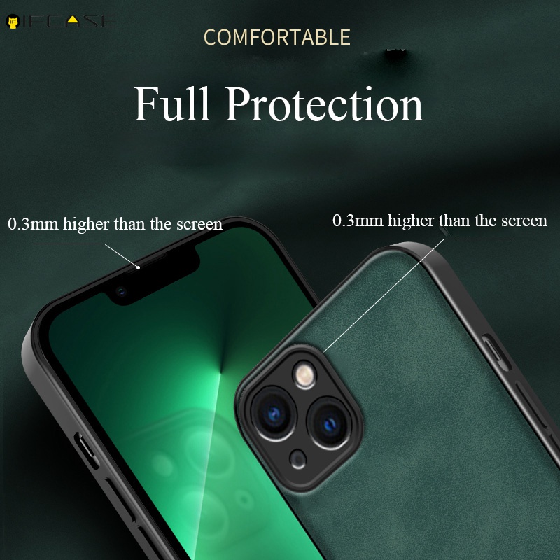 Ốp Điện Thoại Bằng Da Cừu Chống Sốc Mặt Nhám Hít Nam Châm Thân Thiện Với Da Cho iPhone 12 Mini 12 11 Pro Max