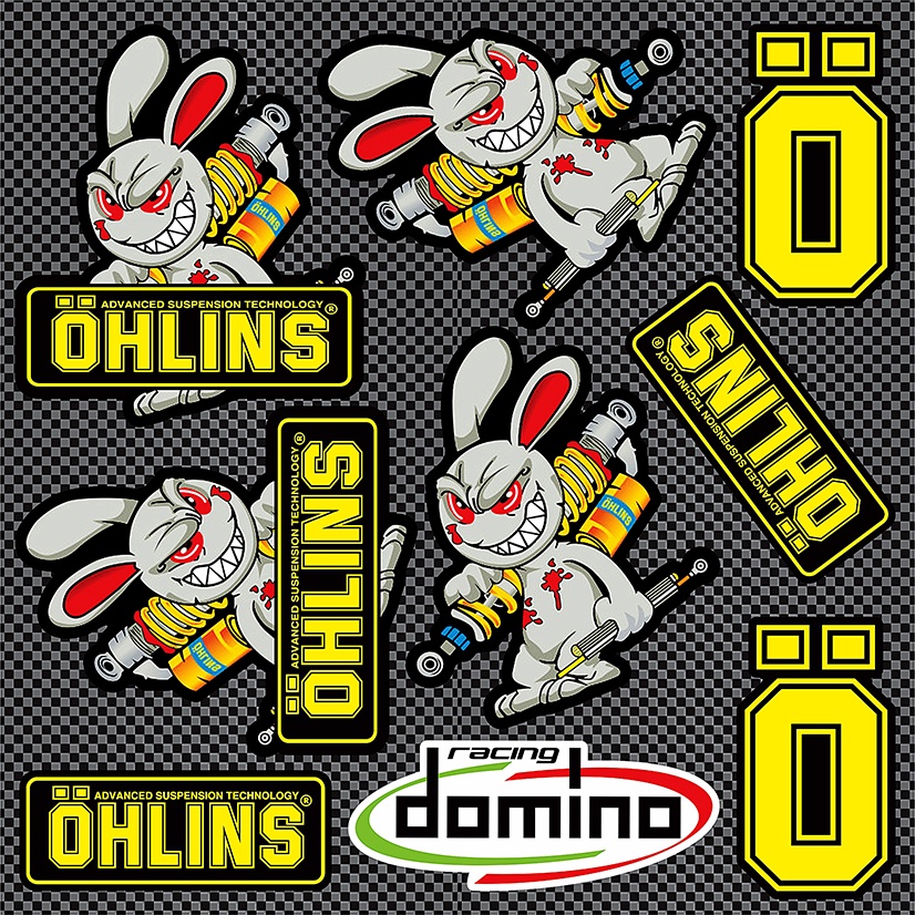 [D915] Set 9 Tem dán xe logo OHLINS siêu nét chính hãng decal không ...