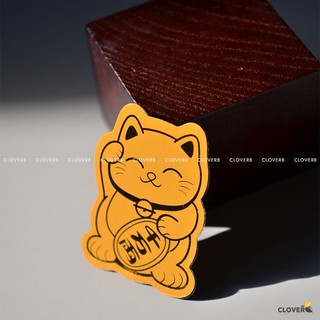 Sticker Mèo Thần Tài Ánh Kim Mini Dán Trang Trí Ốp Lưng Ví Túi Xách