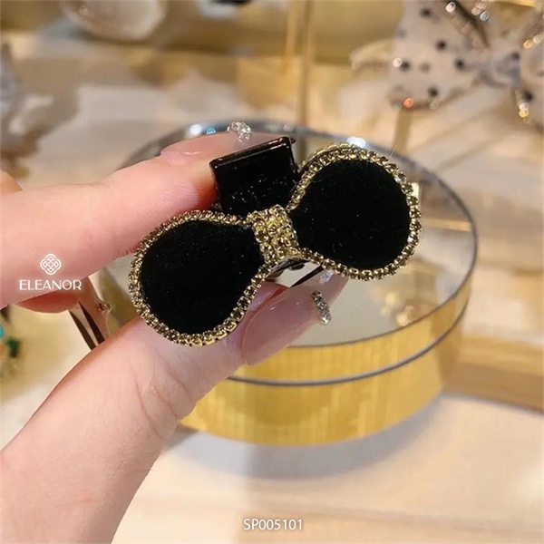 Kẹp tóc nữ Eleanor Accessories càng cua đính đá phụ kiên tóc kẹp tóc nơ tiểu thư 5101