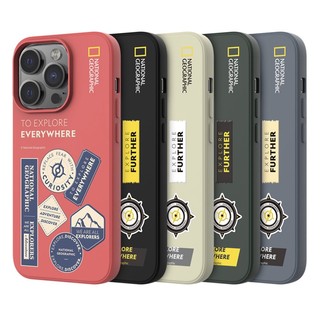 National Geographic - Palette Color Wappen dán họa tiết vỏ điện thoại hôn mê cho iphone 15 14 13 12 11 pro max s24 s23 s22 plus s22 + s21 màu be siêu đen xanh