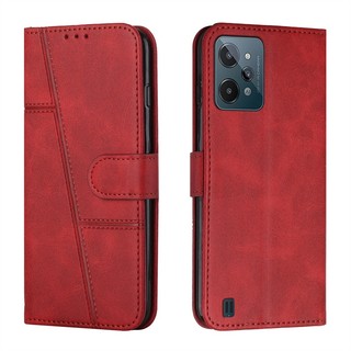Dành Cho Realme 5 6i 8 9 Pro V13 9i Plus V25 5G C35 Narzo 50A PRIME 4G Ví Sang Trọng Lật Retro Kinh Doanh Mờ Bao Da