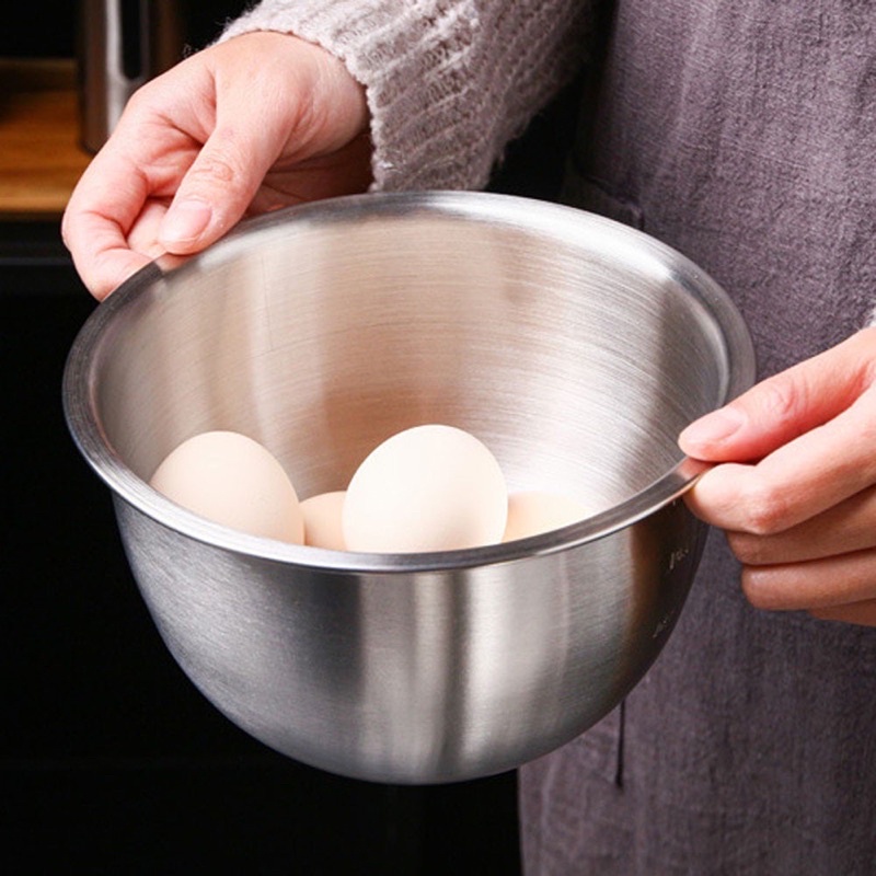 Tô Thố Trộn Salad Đánh Trứng trộn bột bánh kem inox 304 loại mờ