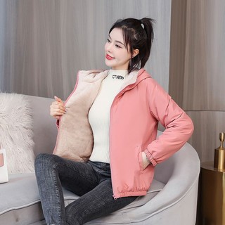 Áo Khoác Đệm Cotton Dày Dặn Ấm Áp Chống Thấm Nước Thời Trang Mùa Đông Cho Nữ