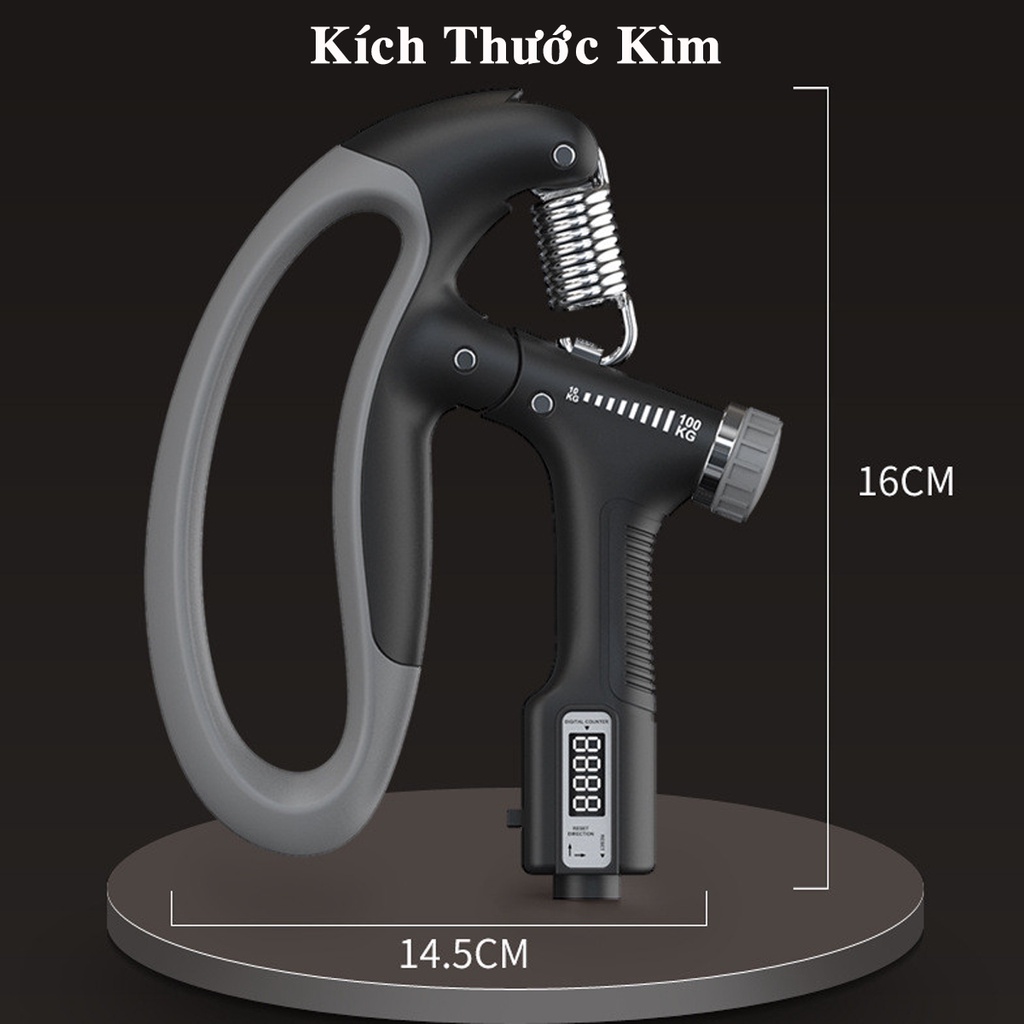 Ảnh Kìm Bóp Tay Pro Đếm Số Điện Tử - Chọn Màu - Dụng Cụ Tập Gym Tại Nhà Điều Chỉnh Lực Từ 10-100kg Chính Hãng Amalife 3