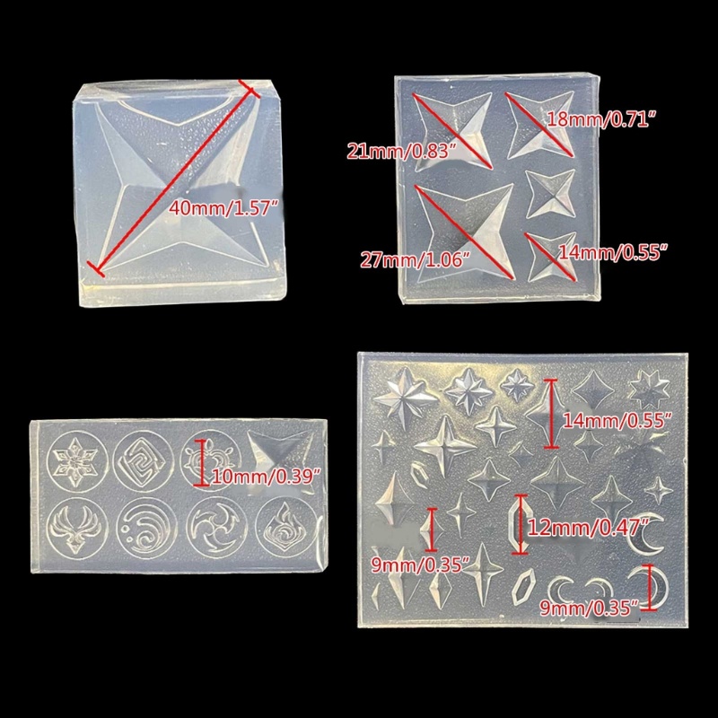 Khuôn Silicone Làm Bánh / Xà Phòng Hình Viên Đá Quý 3D DIY