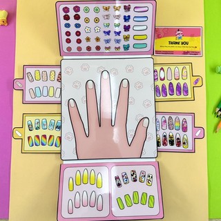 Bộ làm nail bằng giấy ❤️
