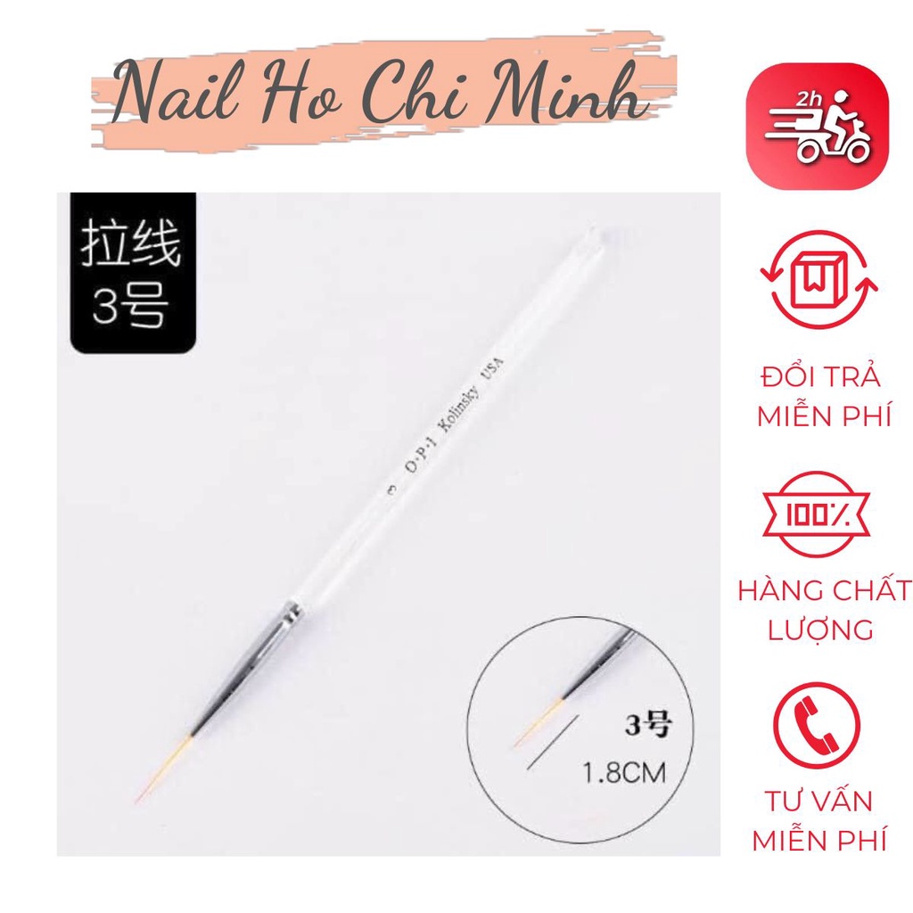 Cọ Vẽ Nét O.P.I , Cọ Râu Kẻ Thẳng Lông Mềm Vẽ Móng Siêu Mảnh Nét Nhỏ